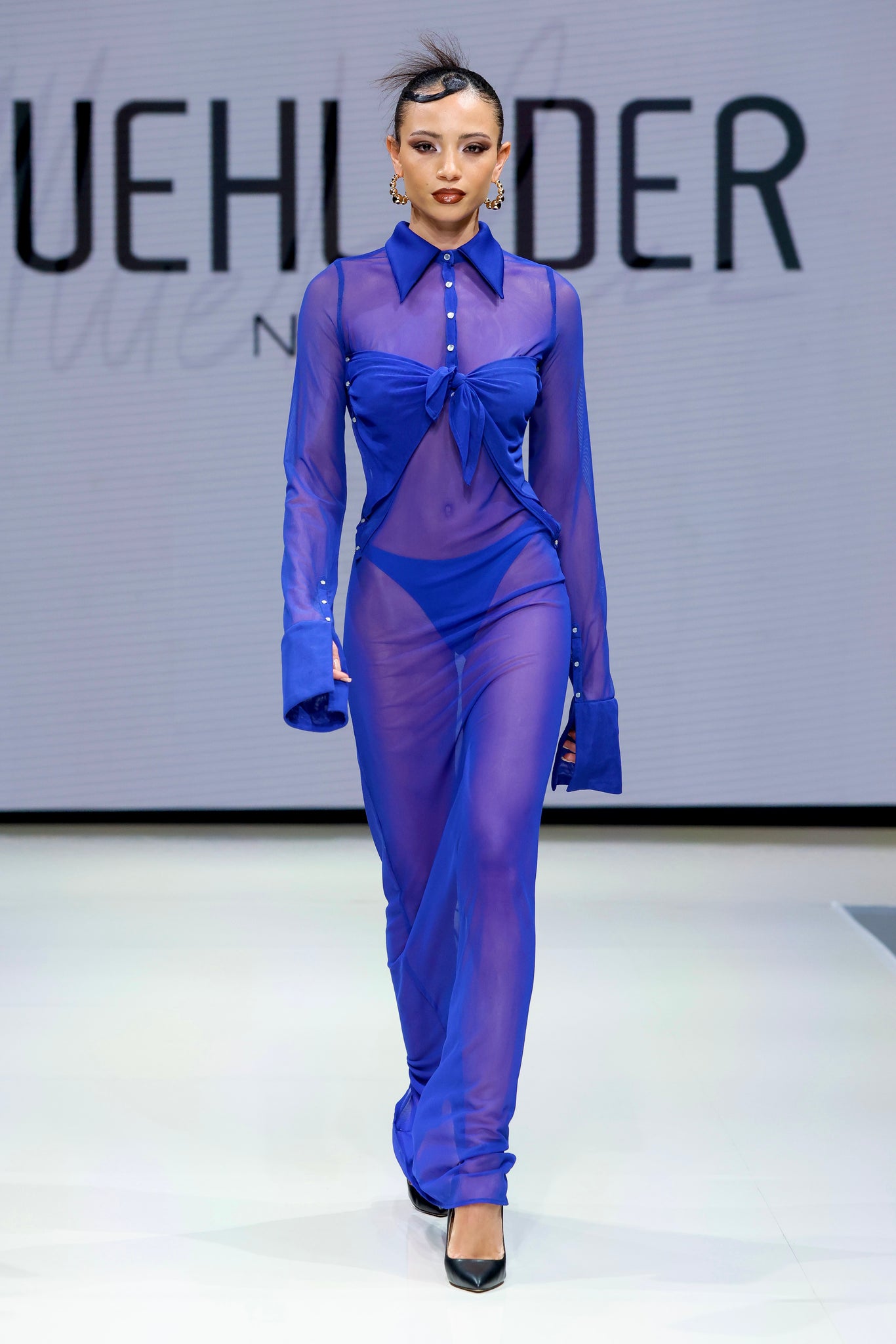 Runway Look 10- Imogen Sheer Mesh Gown