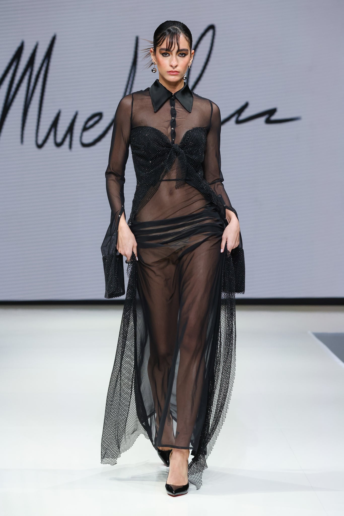 Runway Look 14- Sienna Sheer Mesh Gown